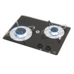 PIANO COTTURA A GAS CON 2 FUOCHI 1000+1900W CRYSTAL