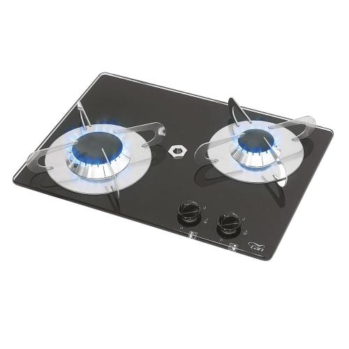 PIANO COTTURA A GAS CON 2 FUOCHI 1000+1900W CRYSTAL