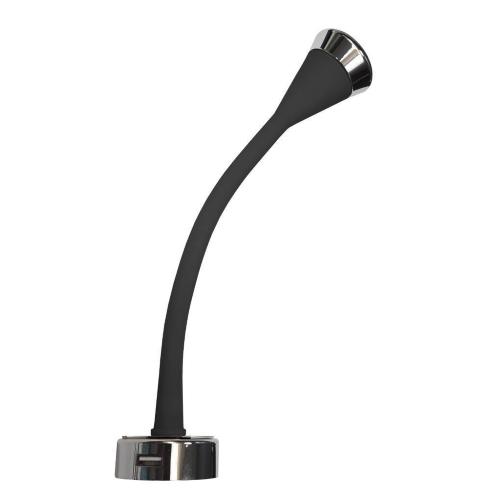 FARETTO 12V FLESSIBILE 12V 1.5W 200MM CON PRESA USB NERO 