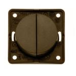 INTERRUTTORE UNIPOLARE DOPPIO MARRONE BMC2N/MA