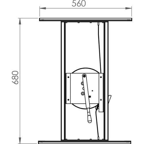 GAMBA PER TAVOLO TELESCOPICA CON TRASLATORE 4 DIR. COSMO 2 715/335MM