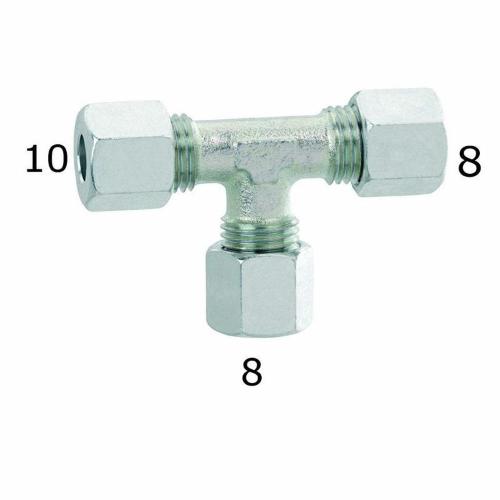 RACCORDO A T ACCIAIO 10X8X8MM