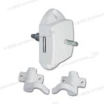 PUSH-LOCK BILATERALE CON FORI E GANCI BIANCO