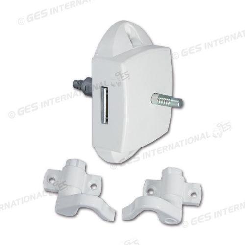 PUSH-LOCK BILATERALE CON FORI E GANCI BIANCO