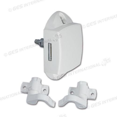 PUSH-LOCK UNILATERALE CON FORI E GANCI BIANCO