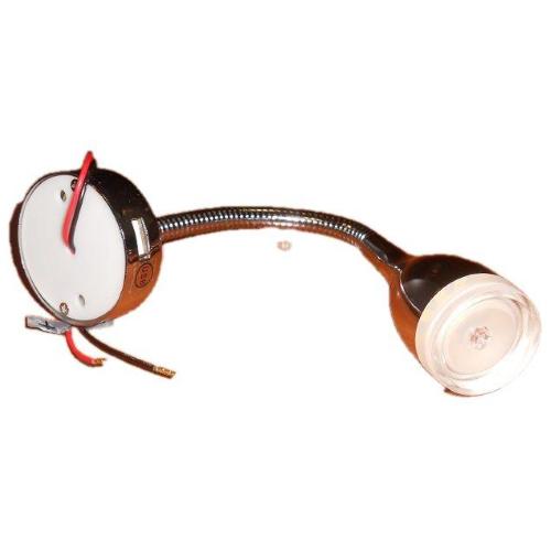 FARETTO 12V FLESSIBILE LED CROMO TESTA METALLO E ACRILICO 1W CON PRESA USB