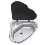 LAVELLO INOX TRIANGOLARE 480X480 P140MM LINEA BASIC 33 SX