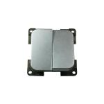 INTERRUTTORE UNIPOLARE DOPPIO ARGENTO