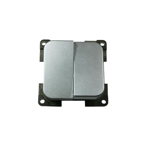 INTERRUTTORE UNIPOLARE DOPPIO ARGENTO