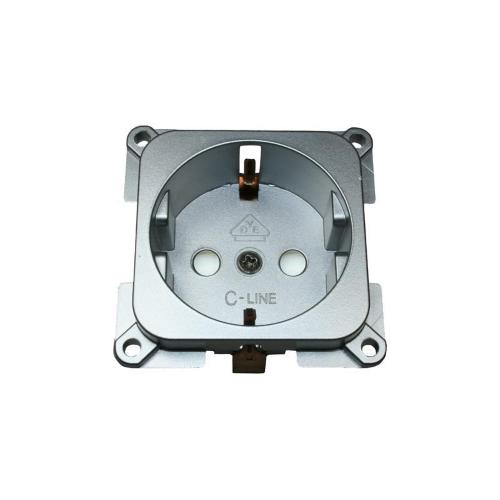 PRESA 230V SCHUKO SENZA COPERCHIO ARGENTO