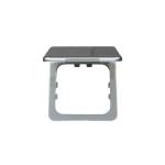 CORNICE A UN MODULO ARGENTO CON COPERCHIO