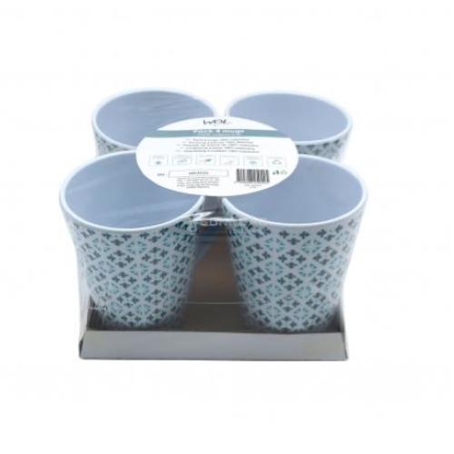 SET 4 TAZZE IN MELAMINA CEMENT