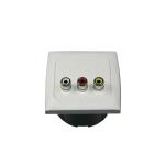 PRESA AUDIO VIDEO CON CORNICE BIANCA