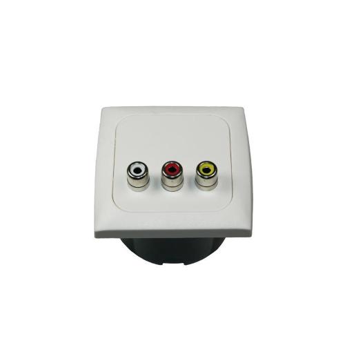 PRESA AUDIO VIDEO CON CORNICE BIANCA