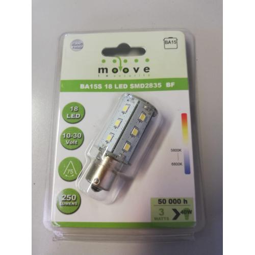 LAMPADA LED BA15S 18 LED 250 LUMEN 50000H