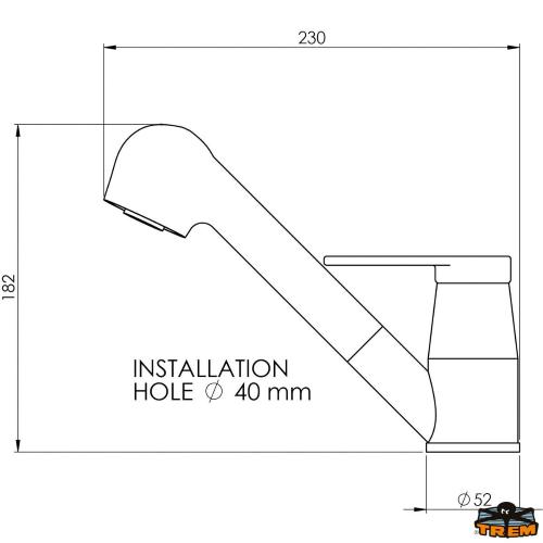 MISCELATORE MONOCOMANDO CON DOCCIA ESTRAIBILE