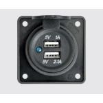 PRESA DOPPIA USB-A 5V 1A + 2,1 A GRIGIO BMP2USB/GR