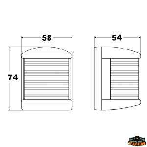 FANALE “CROCE EASY LED” 12V BIANCO POPPA 135°12MT BIANCO