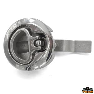 MANIGLIETTA SPORTELLO INOX Ø62X50 0-20MM CON SERRATURA