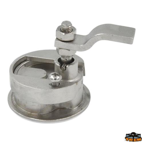MANIGLIETTA SPORTELLO INOX Ø62X50 0-20MM CON SERRATURA