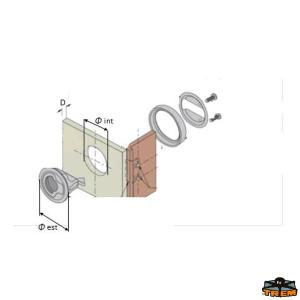 MANIGLIETTA SPORTELLO INOX Ø62X50 5-20MM