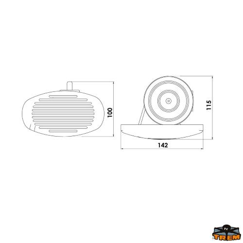 TROMBA ELETTRICA DA INCASSO SONORA BIANCO