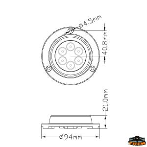 LUCE SUBACQUEA LED 6 LED X3W WHITE