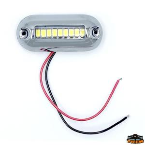 LUCE SUBACQUEA LED BIANCO FISSAGGIO PIANO 9LED