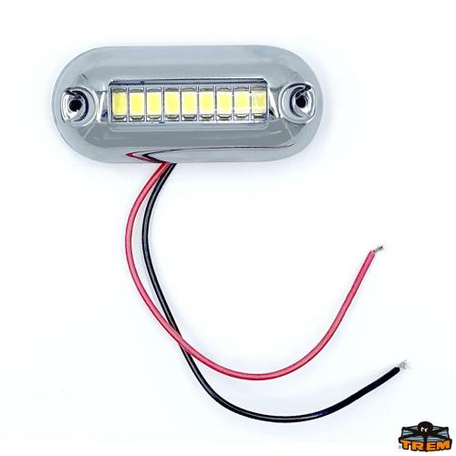 LUCE SUBACQUEA LED BIANCO FISSAGGIO PIANO 9LED