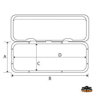 SPORTELLO STAGNO FORI COPERTI BIANCO 270X375MM