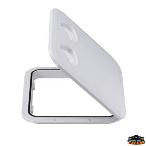 SPORTELLO STAGNO FORI COPERTI BIANCO 370X375MM