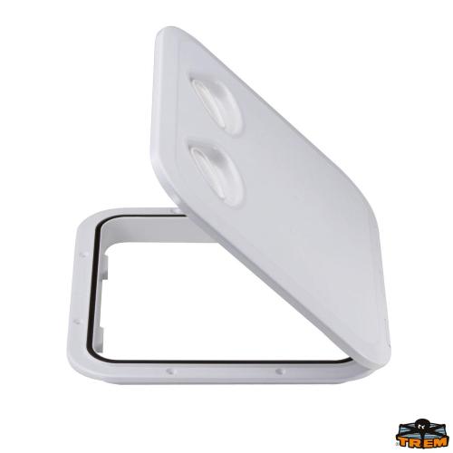 SPORTELLO STAGNO FORI COPERTI BIANCO 370X375MM