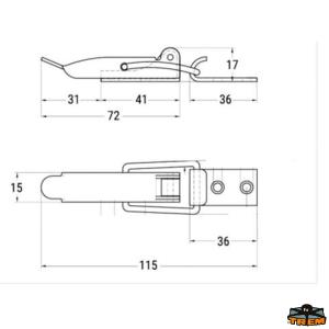 CHIUSURA A LEVA INOX 113MM