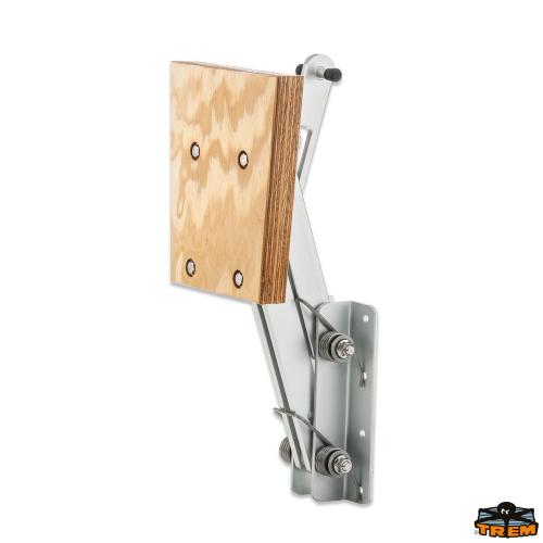 SUPPORTO MOTORE AUSILIARIO A RIBALTA ALLUMINIO TAVOLA IN LEGNO