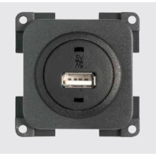 PRESA USB SINGOLA GRIGIO MPUSB/G