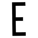 LETTERA ADESIVA 8CM TARGA "E" NERA 
