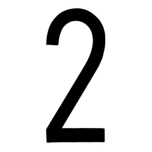 NUMERO ADESIVO 8CM TARGA "1" NERO