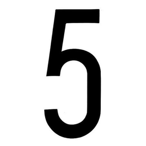 NUMERO ADESIVO 8CM TARGA "5" NERO