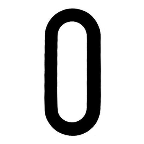NUMERO ADESIVO 8CM TARGA "0" NERO