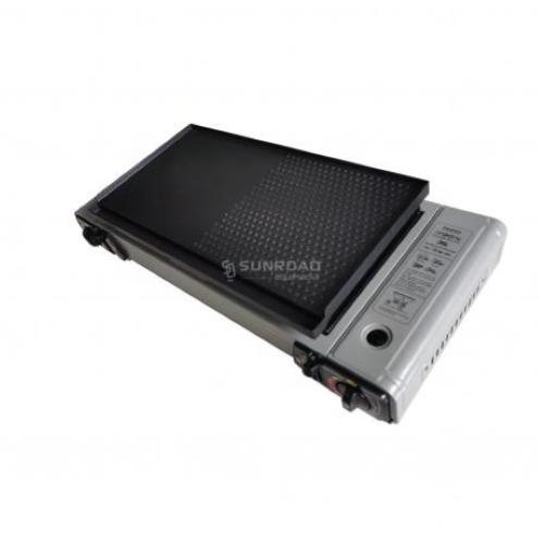 FORNELLO DA CAMPEGGIO A CARTUCCE SOLA GRIGLIA DOPPIA OPZIONALE CON BORDO ALTO