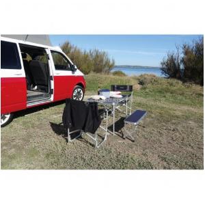 TAVOLO ALLUMINIO PIEGHEVOLE PIC NIC CON PANCHE 90 X 66