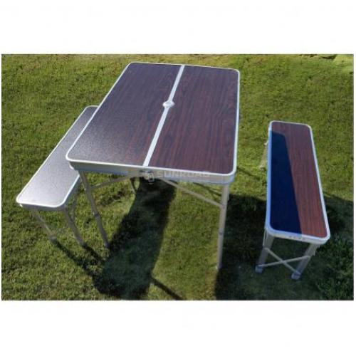 TAVOLO ALLUMINIO PIEGHEVOLE PIC NIC CON PANCHE 90 X 66