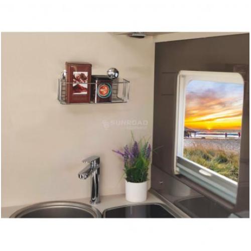 MENSOLA IN FILO CROMATO A VENTOSA 