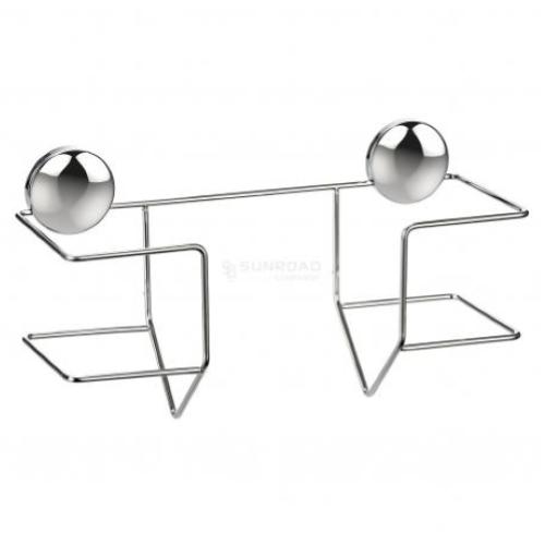 PORTA ROTOLO IN FILO CROMATO A VENTOSA