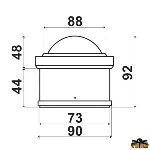BUSSOLA INCASSO VERTICALE EXPLORER 2” 3/4 RH-V57 LETTURA FRONTALE