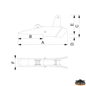 MUSONE DI PRUA ALLUMINIO A RIBALTA 315MM