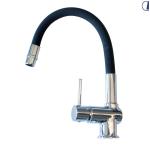 MISCELATORE MONOLEVA IN METALLO CROMATO CANNA NERA