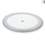 PLAFONIERA TONDA LED 310MM 4000K LUCE BIANCA TOUCH SWITCH CORNICE ARGENTO SATINATO