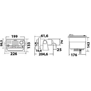 VHF MARINO FISSO RAYMARINE VHF RAY 63