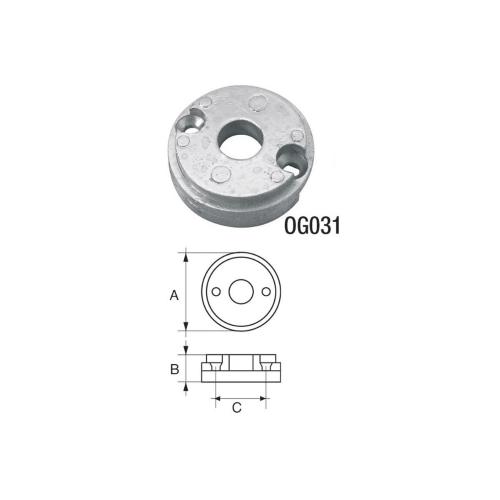 ANODO PER ASSI E ELICHE VETUS F-BC-4 BP1126 Ø 50MM